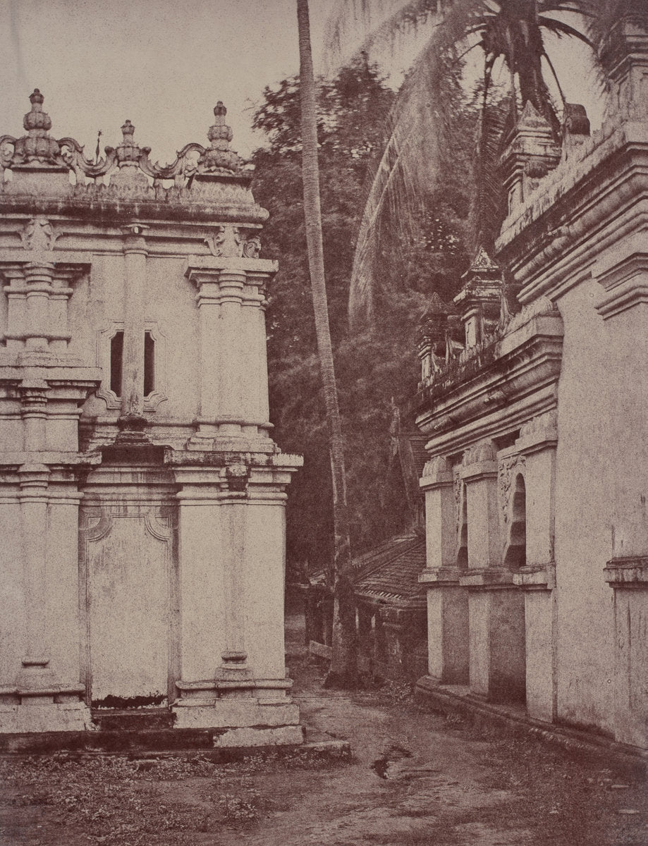 Amerapoora: View amongst the Pagodas near the Statue by Linnaeus Tripe (British, 1822 - 1902), 16X12"(A3)Poster Print