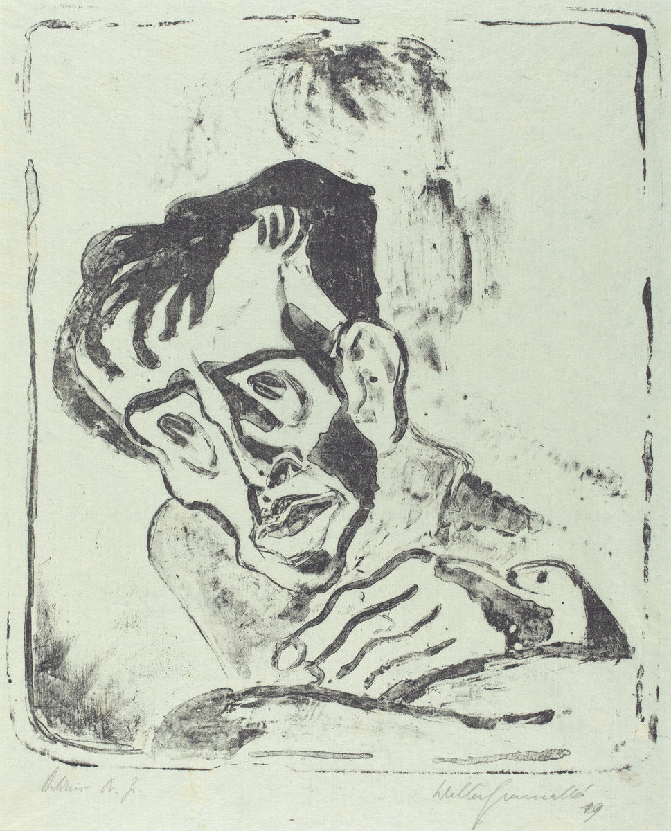 Bildnis Dr. Gr. by Walter Gramatté (German, 1897 - 1929), 16X12"(A3)Poster Print