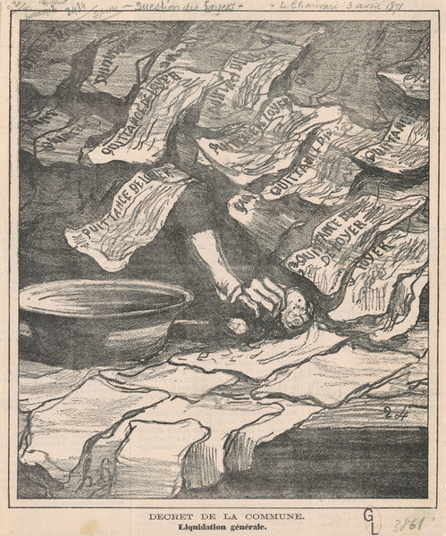 Décret de la commune by Honoré Daumier (French, 1808 - 1879), 16X12"(A3)Poster Print