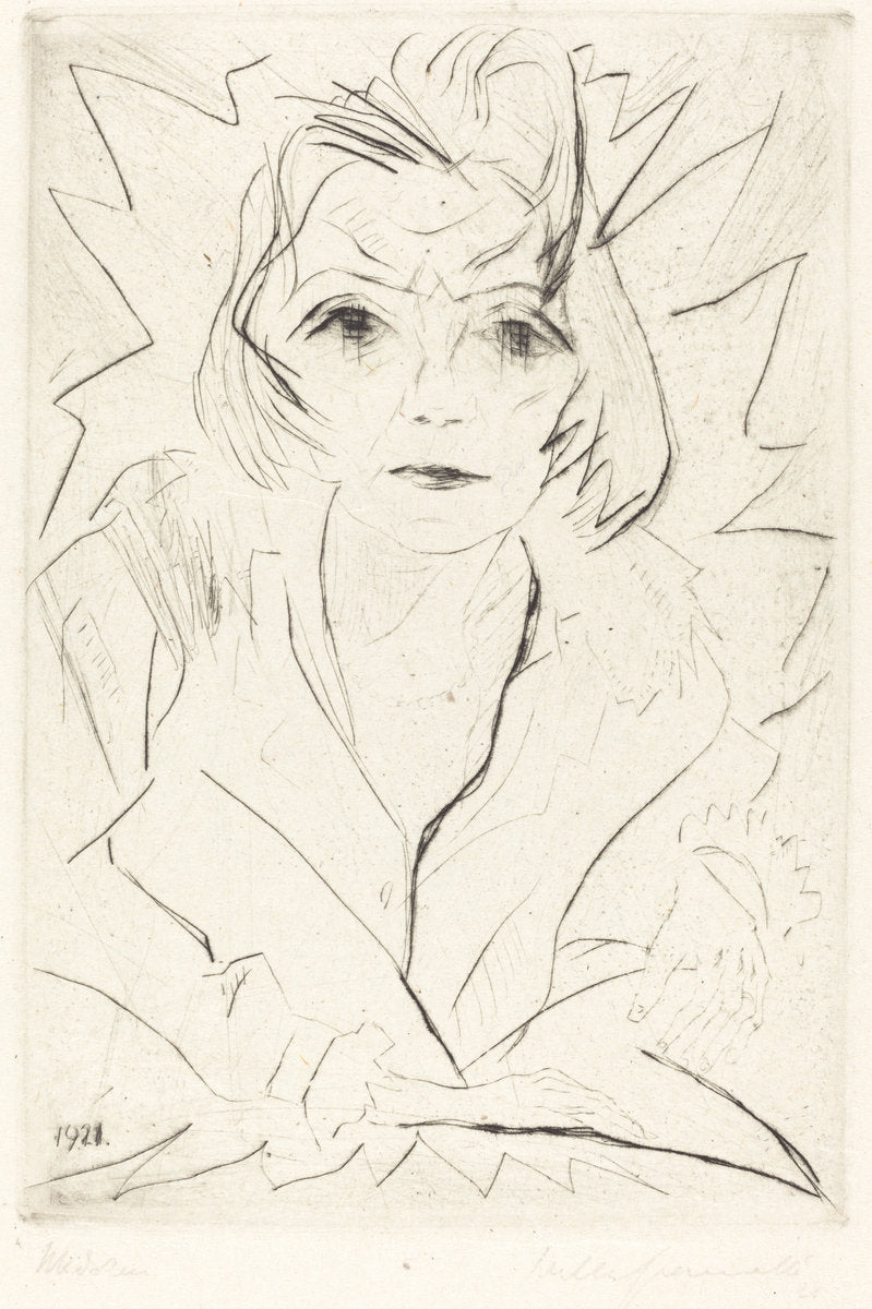 Madchen (Girl) by Walter Gramatté (German, 1897 - 1929), 16X12"(A3)Poster Print