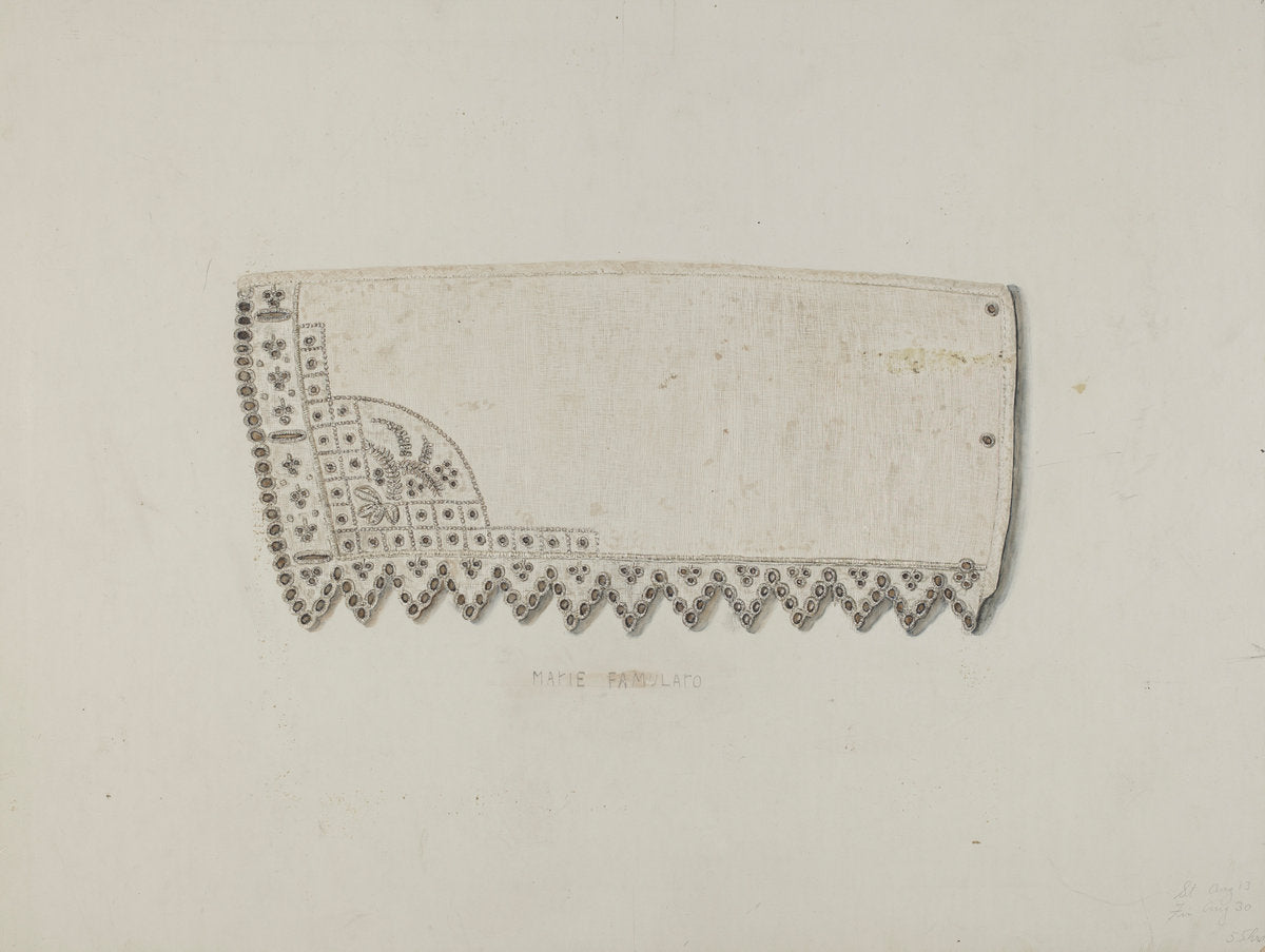 Embroidered Cuff by Marie Famularo (American, 1901 - 1975), 16X12"(A3)Poster Print