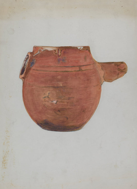 Terra Cotta Pot by Cecily Edwards (American, active c. 1935), 16X12"(A3)Poster Print