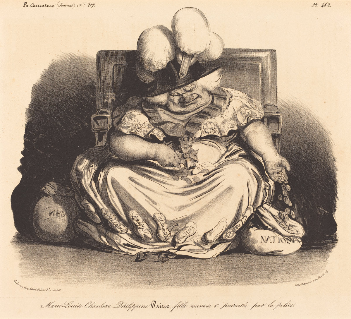 Marie-Louise-Charlotte-Philippinepairie by Honoré Daumier (French, 1808 - 1879), 16X12"(A3)Poster Print