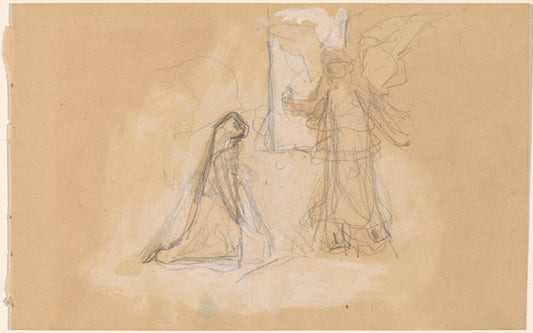 Study of a Figure from Behind [recto] by Charles Sprague Pearce (American, 1851 - 1914), 16X12"(A3)Poster Print