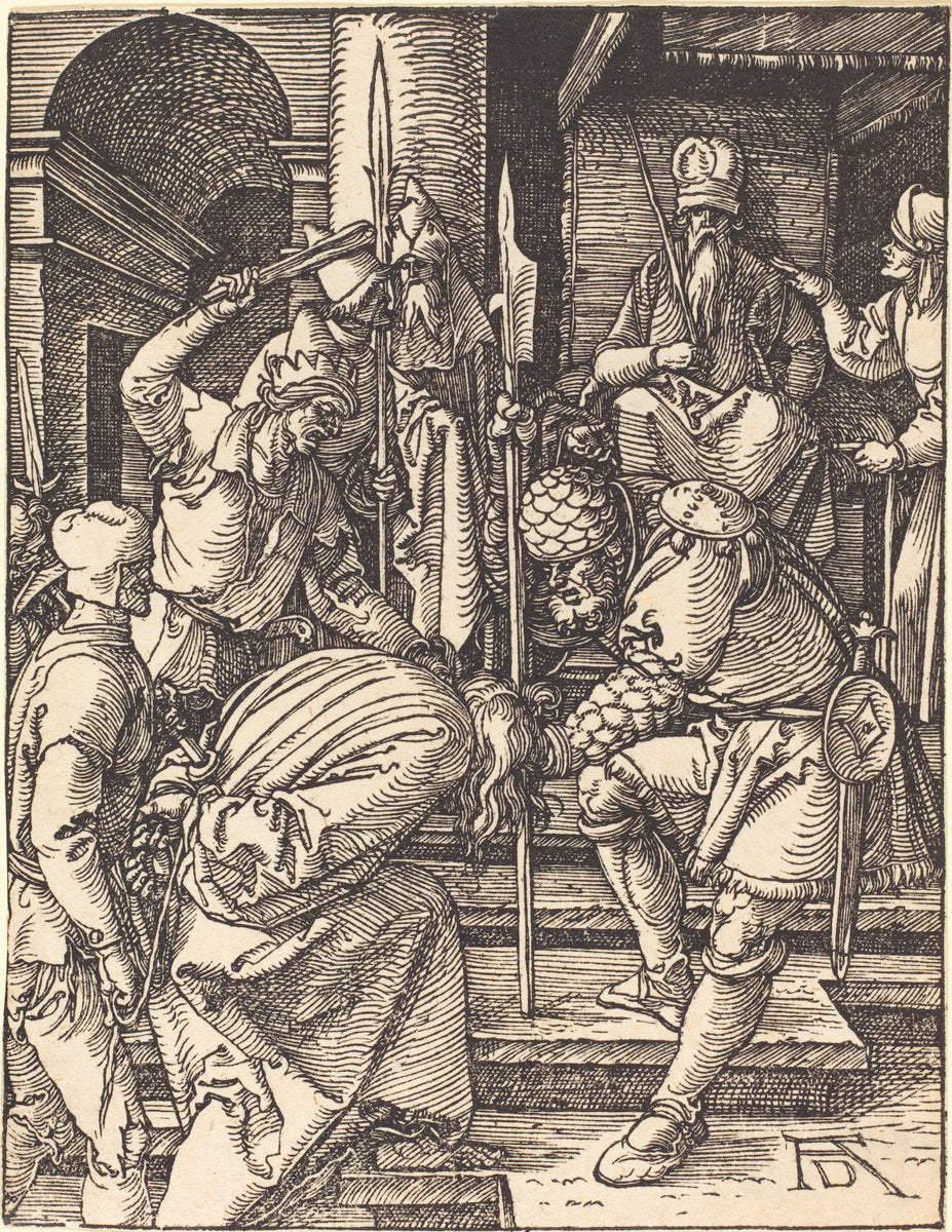 Christ before Annas by Albrecht Dürer (German, 1471 - 1528), 16X12"(A3)Poster Print