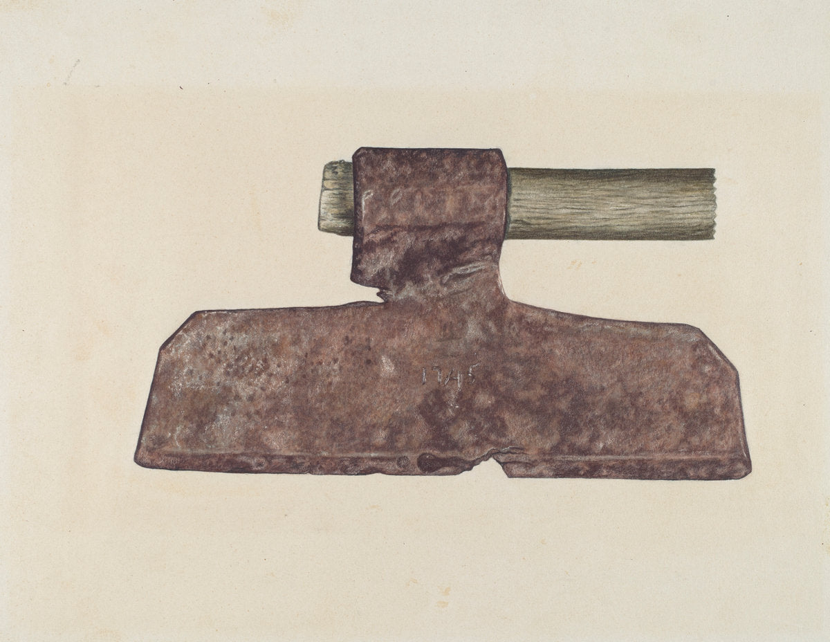 Broad Axe by Paul Poffinbarger (American, active c. 1935), 16X12"(A3)Poster Print
