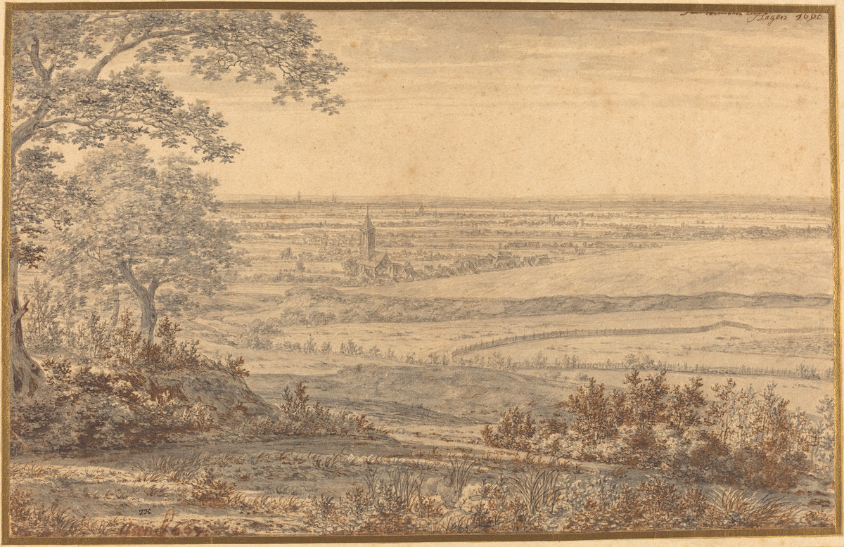 Extensive Landscape Seen from the Edge of a Forest by Joris van der Haagen (Dutch, 1615 - 1669), 16X12"(A3)Poster Print