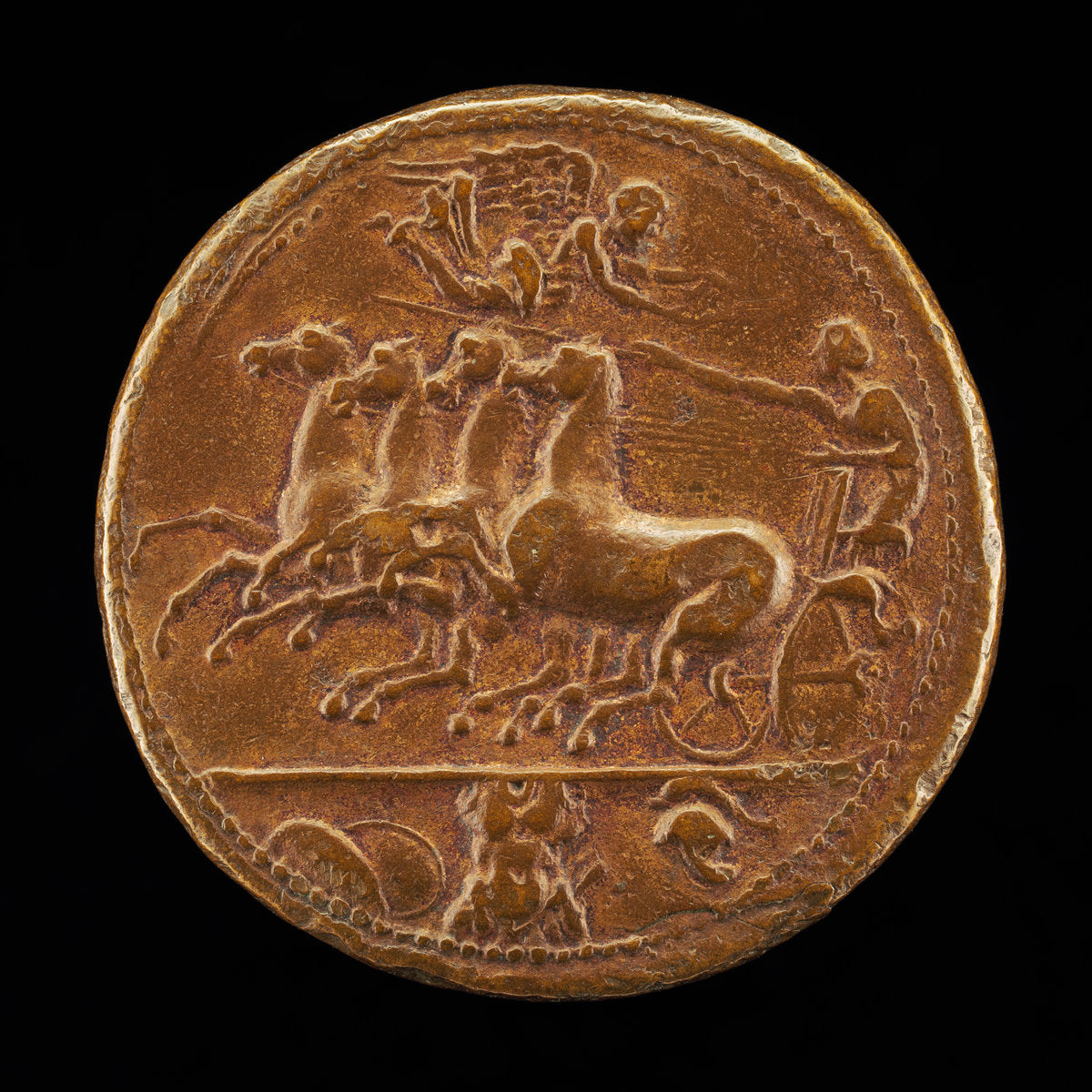 Chariot on a Pedestal [reverse] by Giovanni da Cavino (Paduan, 1500 - 1570), 16X12"(A3)Poster Print