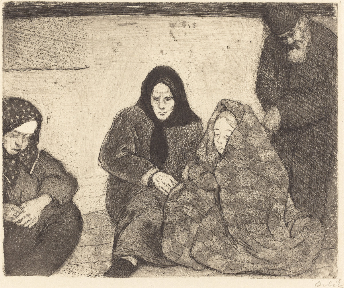 Emigrants by Emil Orlik (German, 1870 - 1932), 16X12"(A3)Poster Print
