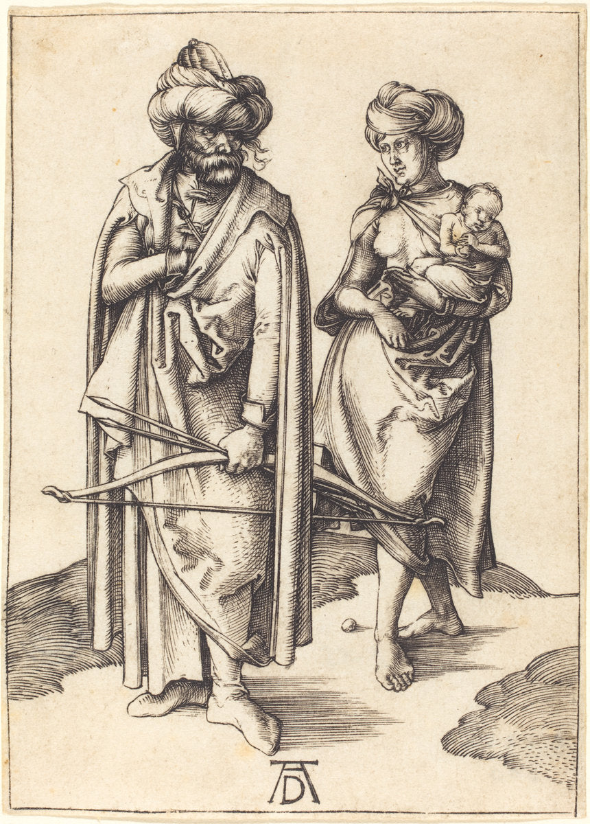 The Turkish Family by Albrecht Dürer (German, 1471 - 1528), 16X12"(A3)Poster Print