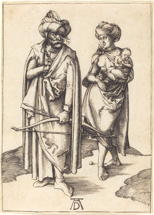 The Turkish Family by Albrecht Dürer (German, 1471 - 1528), 16X12"(A3)Poster Print