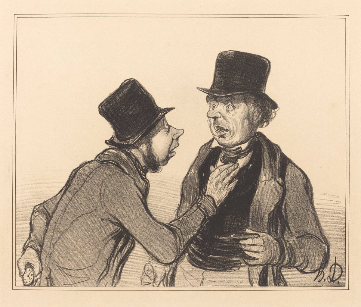 Oui Monsieur vous n'êtes pas de Paris... by Honoré Daumier (French, 1808 - 1879), 16X12"(A3)Poster Print