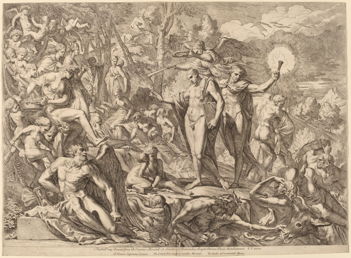 Parnassus by Pietro Testa (Italian, 1612 - 1650), 16X12"(A3)Poster Print