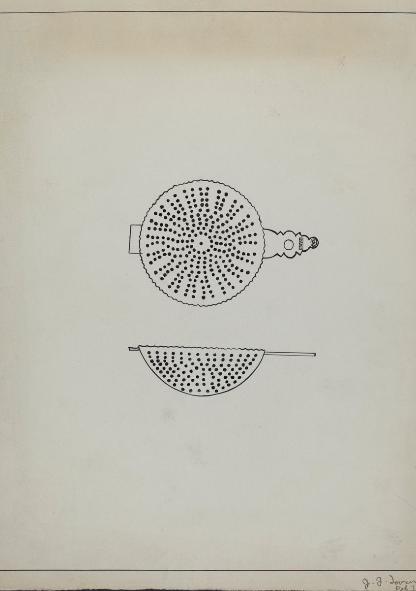 Silver Punch Strainer by John R. Towers (American, active c. 1935), 16X12"(A3)Poster Print