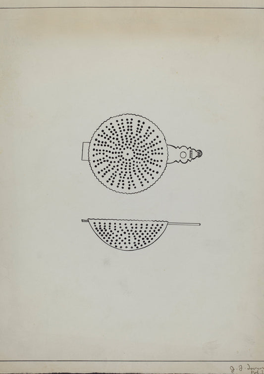 Silver Punch Strainer by John R. Towers (American, active c. 1935), 16X12"(A3)Poster Print