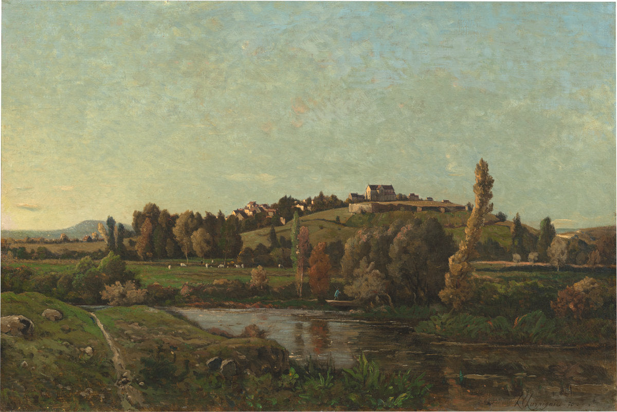 Landscape in Auvergne by Henri-Joseph Harpignies (French, 1819 - 1916), 16X12"(A3)Poster Print