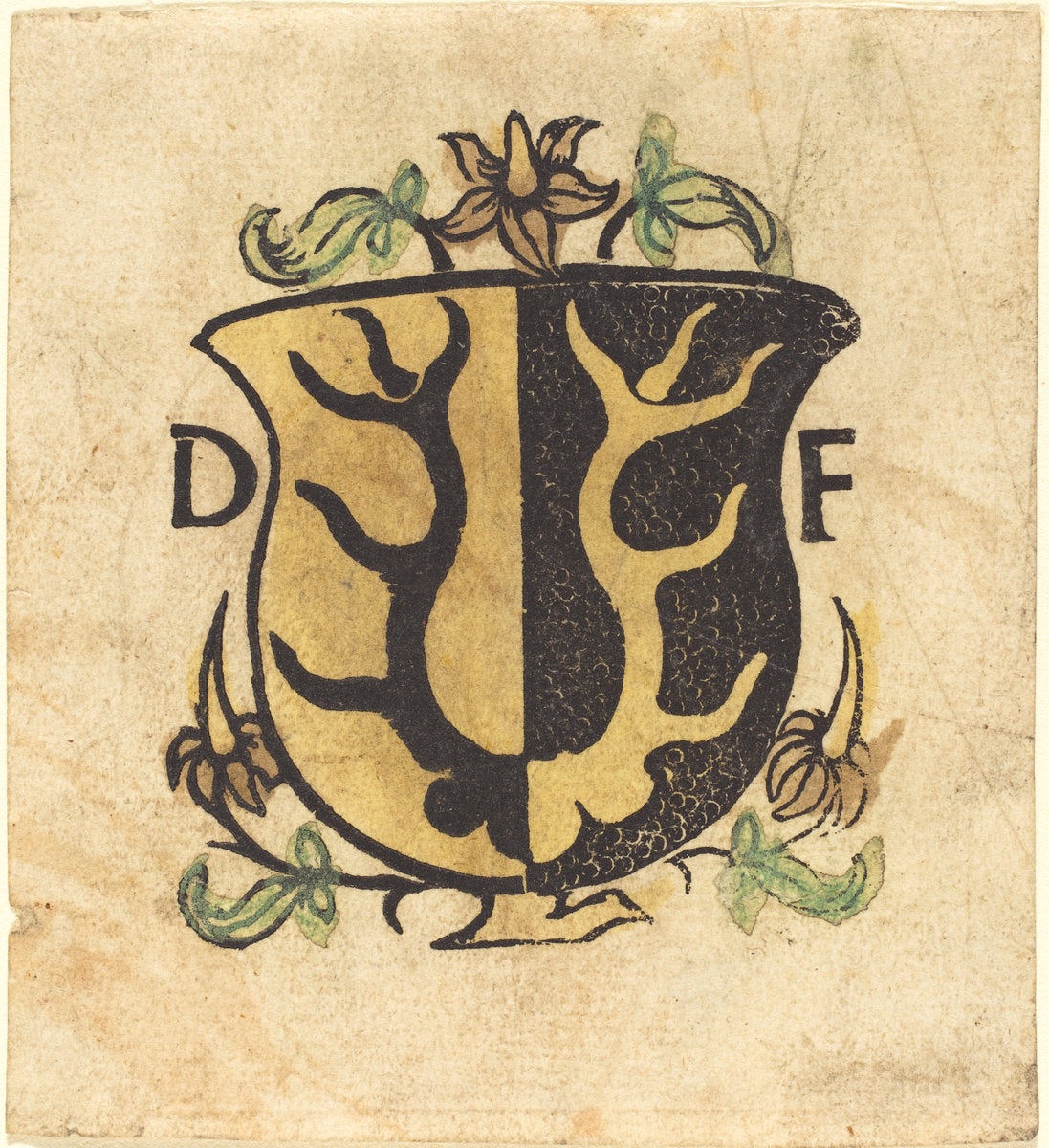 c. 1500 by German 15th Century (Bookplate of Dominicus Frauenfelder), 16X12"(A3)Poster Print