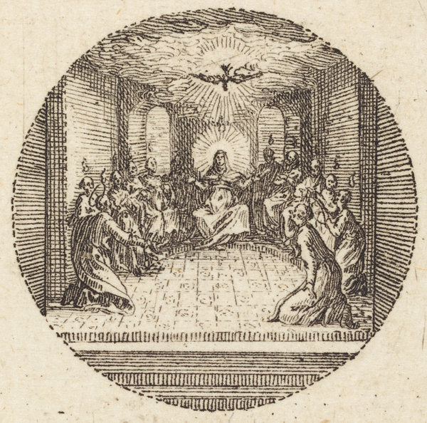 The Descent of the Holy Dove by Jacques Callot (French, 1592 - 1635), 16X12"(A3)Poster Print
