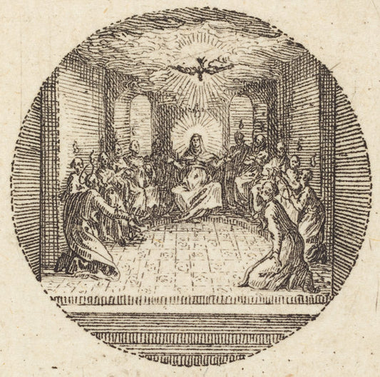 The Descent of the Holy Dove by Jacques Callot (French, 1592 - 1635), 16X12"(A3)Poster Print