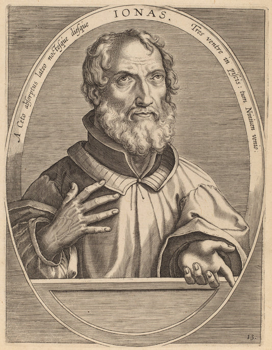 Ionas by Theodor Galle after Jan van der Straet (Flemish, c. 1571 - 1633), 16X12"(A3)Poster Print