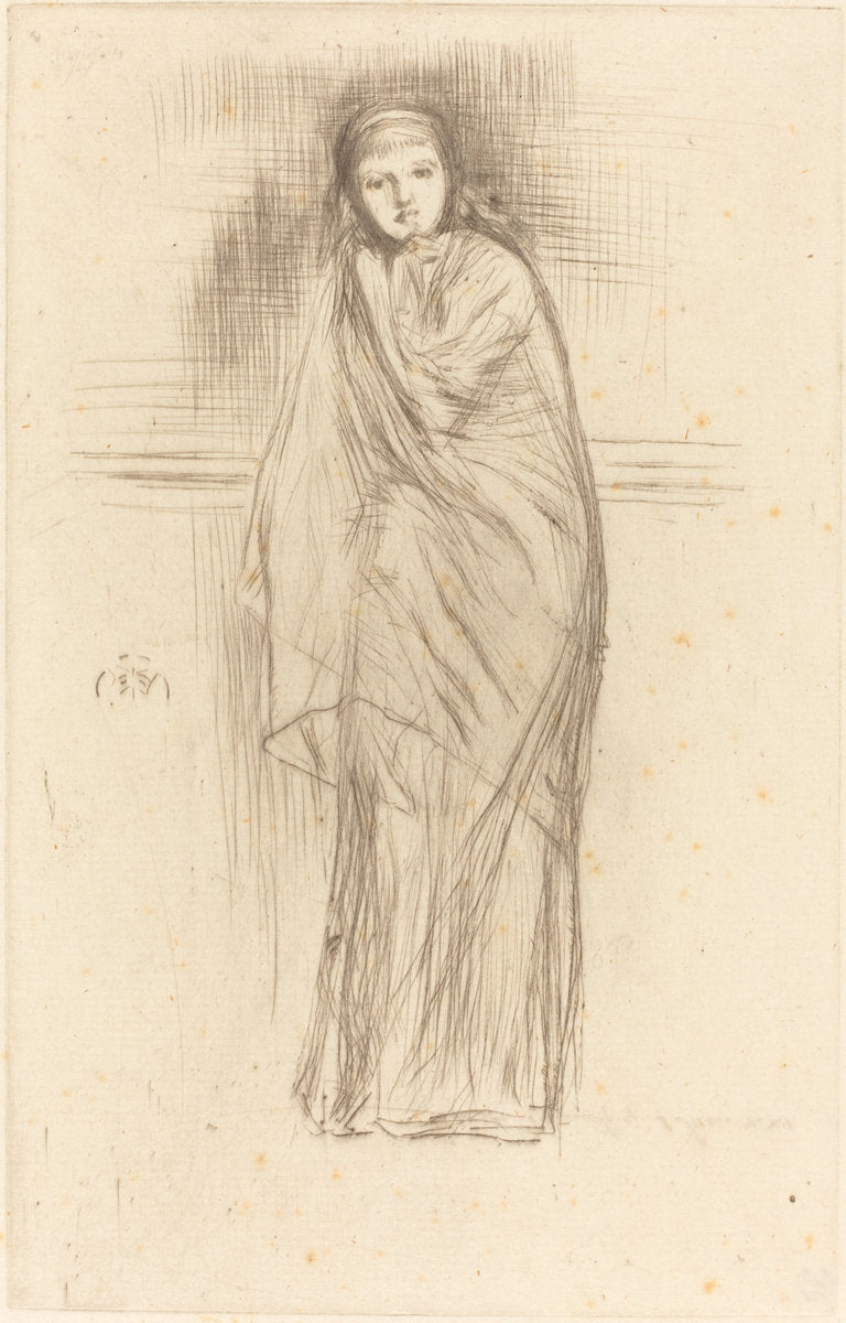 The Model Resting by James McNeill Whistler (American, 1834 - 1903), 16X12"(A3)Poster Print