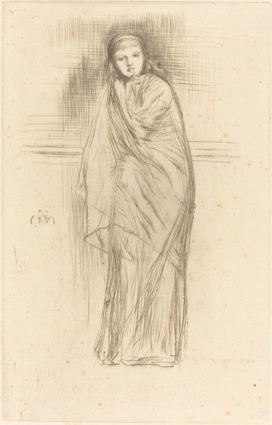 The Model Resting by James McNeill Whistler (American, 1834 - 1903), 16X12"(A3)Poster Print