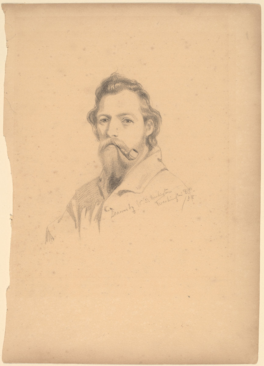 J.Q.A. Ward by William de Hartburn Washington (American, 1834 - 1870), 16X12"(A3)Poster Print