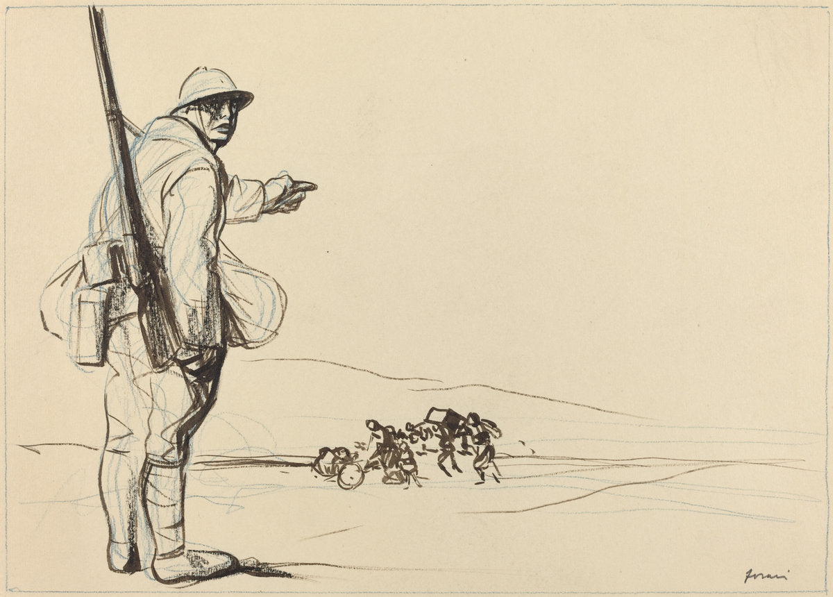 German Advance by Jean-Louis Forain (French, 1852 - 1931), 16X12"(A3)Poster Print