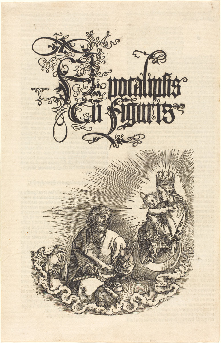 The Virgin Appearing to Saint John by Albrecht Dürer (German, 1471 - 1528), 16X12"(A3)Poster Print