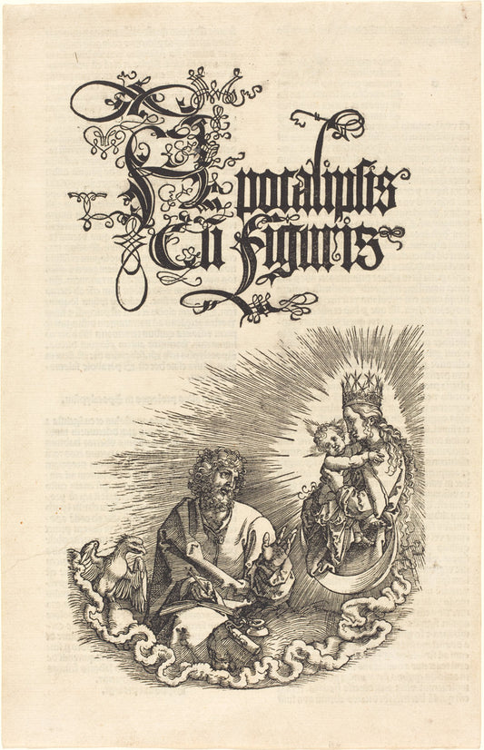 The Virgin Appearing to Saint John by Albrecht Dürer (German, 1471 - 1528), 16X12"(A3)Poster Print