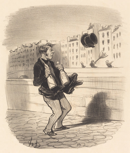 Entrez donc, monsieur... ne vous gênez pas... by Honoré Daumier (French, 1808 - 1879), 16X12"(A3)Poster Print