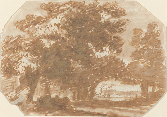Grove of Trees by Claude Lorrain (French, 1604/1605 - 1682), 16X12"(A3)Poster Print