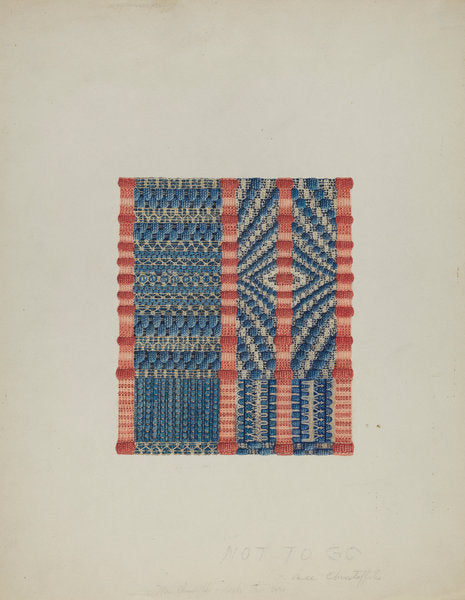 Woven Textile by Cornelius Christoffels (American, active c. 1935), 16X12"(A3)Poster Print