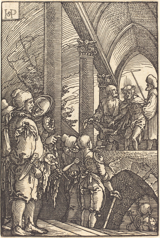 Ecce Homo by Sebald Beham (German, 1500 - 1550), 16X12"(A3)Poster Print