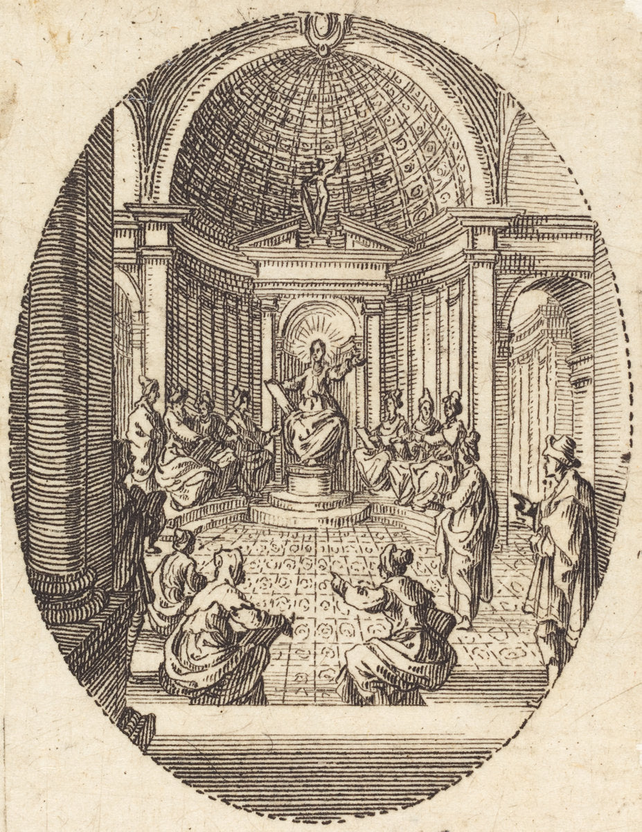 Christ among the Doctors by Jacques Callot (French, 1592 - 1635), 16X12"(A3)Poster Print