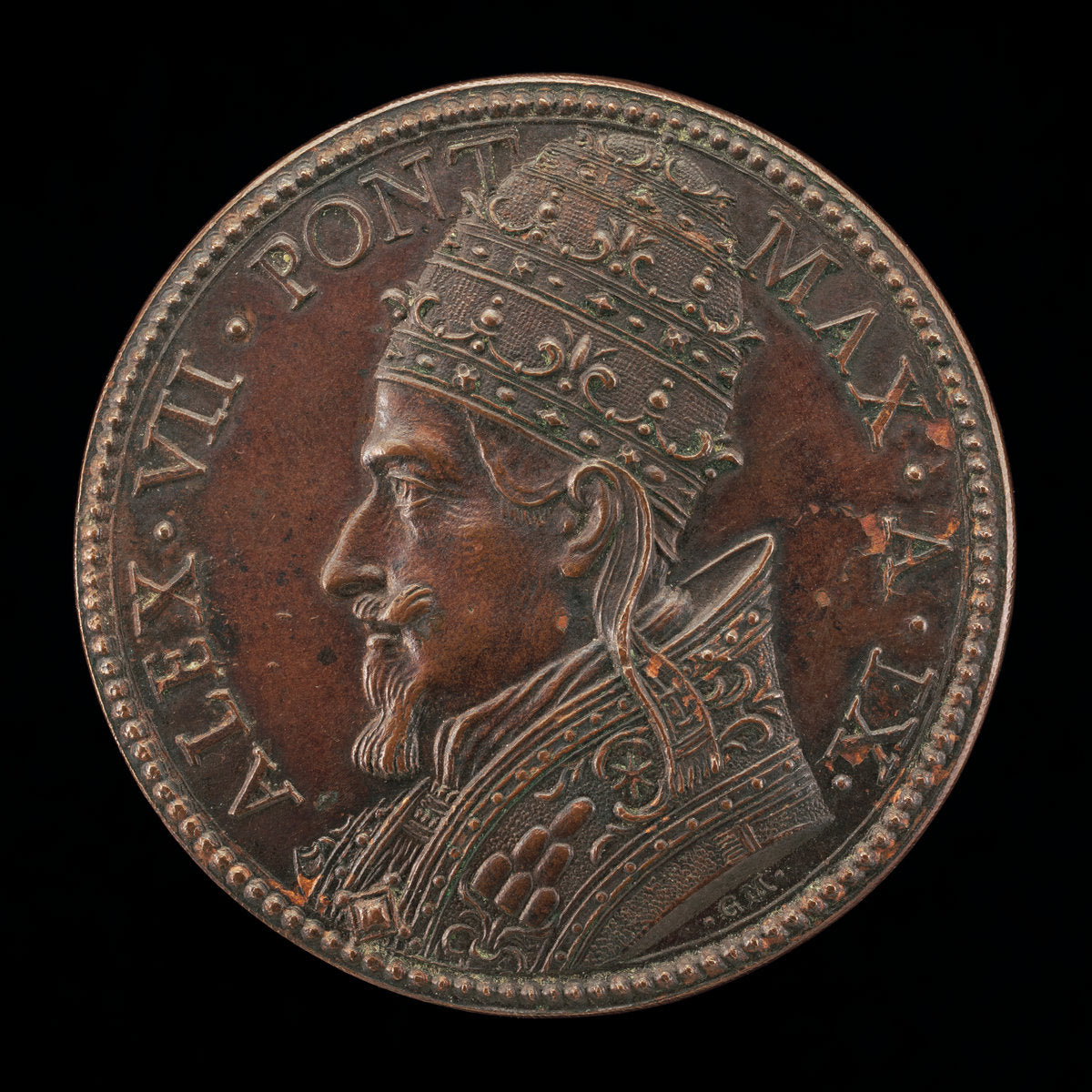 Alexander VII (Fabio Chigi, 1599-1667), Pope 1655 [obverse] by Gasparo Morone Mola (Milanese (?), active 1627 - 1669), 16X12"(A3)Poster Print