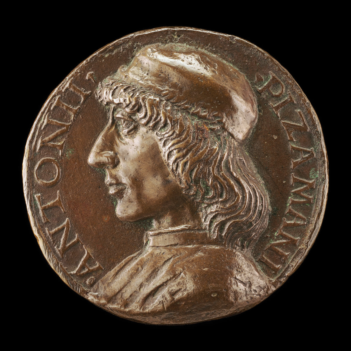 c. 1490 by Style of Niccolò Fiorentino (Antonio Pizzamani, 1462-1512, Venetian Scholar and Apostolic Pronotary, Bishop of Feltre 1504 [obverse]), 16X12"(A3)Poster Print
