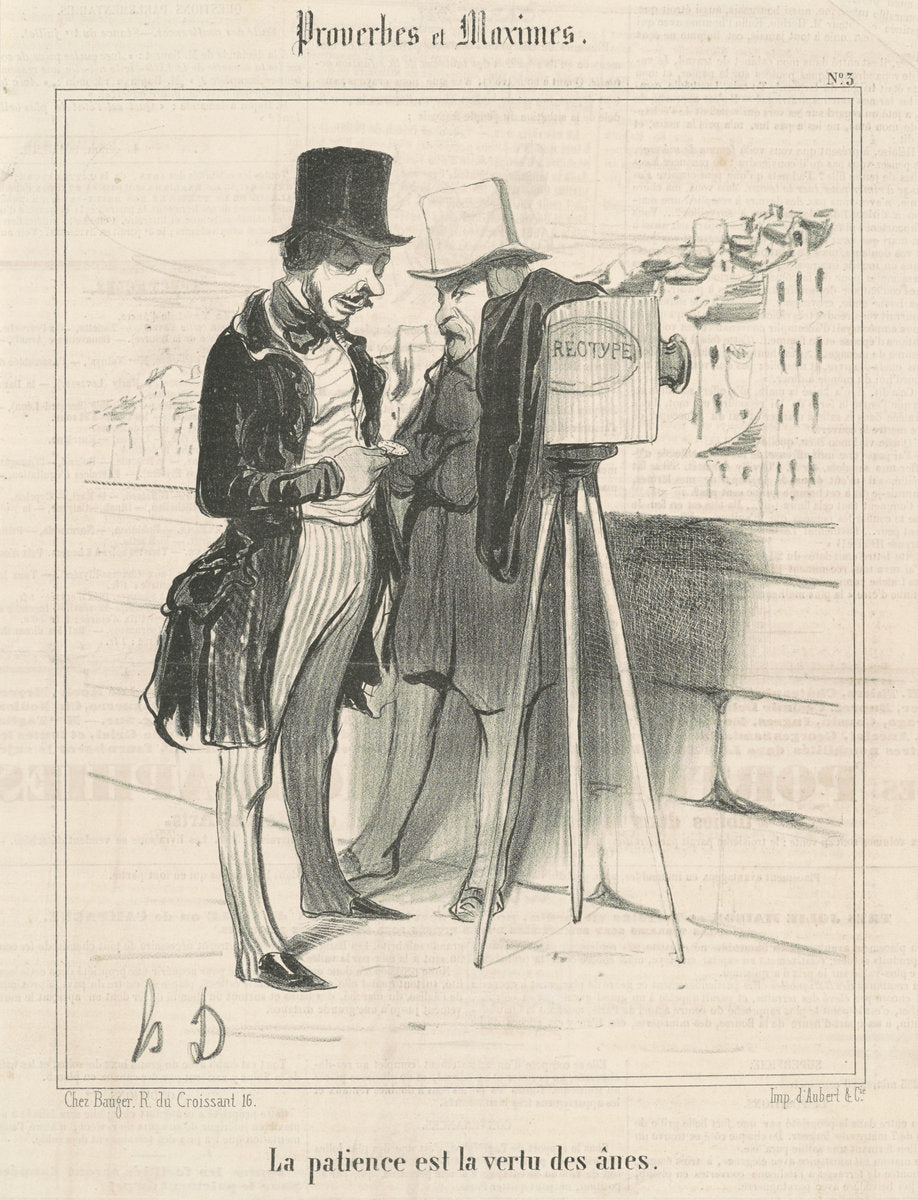 La patience est la vertu des ânes by Honoré Daumier (French, 1808 - 1879), 16X12"(A3)Poster Print