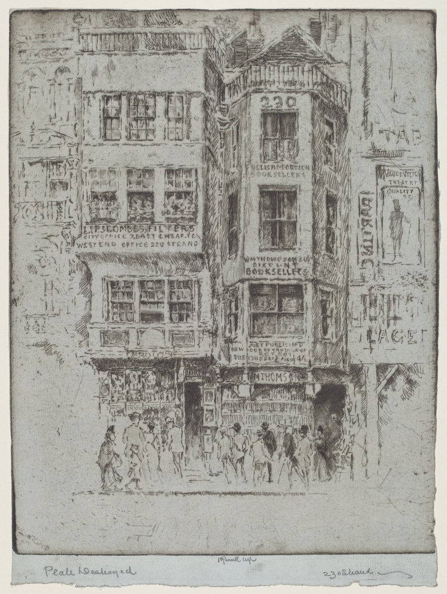 No. 230 Strand by Joseph Pennell (American, 1857 - 1926), 16X12"(A3)Poster Print