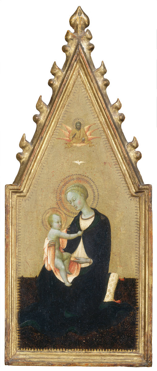Madonna of Humility by Sassetta (Italian, probably 1392 - 1450), 16X12"(A3)Poster Print