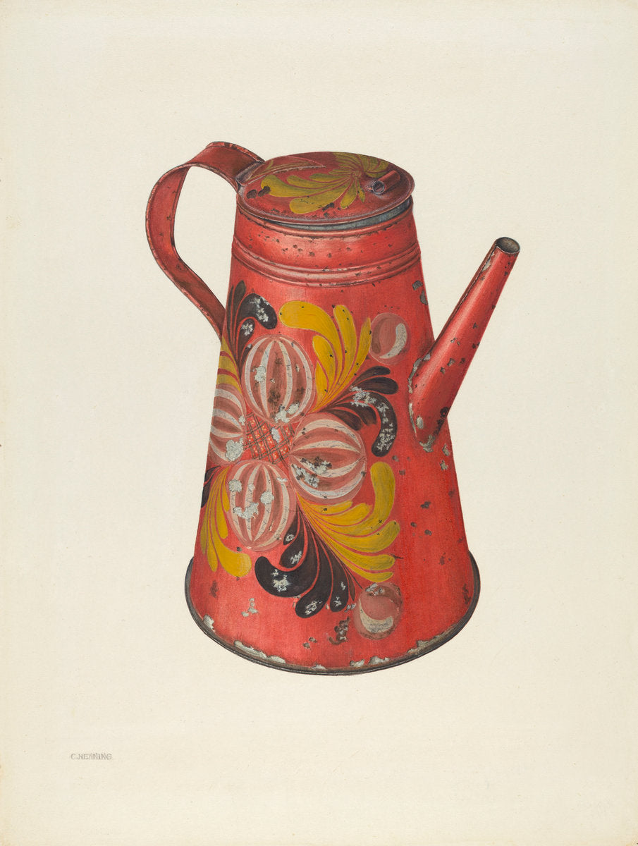 Coffeepot by Charles Henning (American, active c. 1935), 16X12"(A3)Poster Print