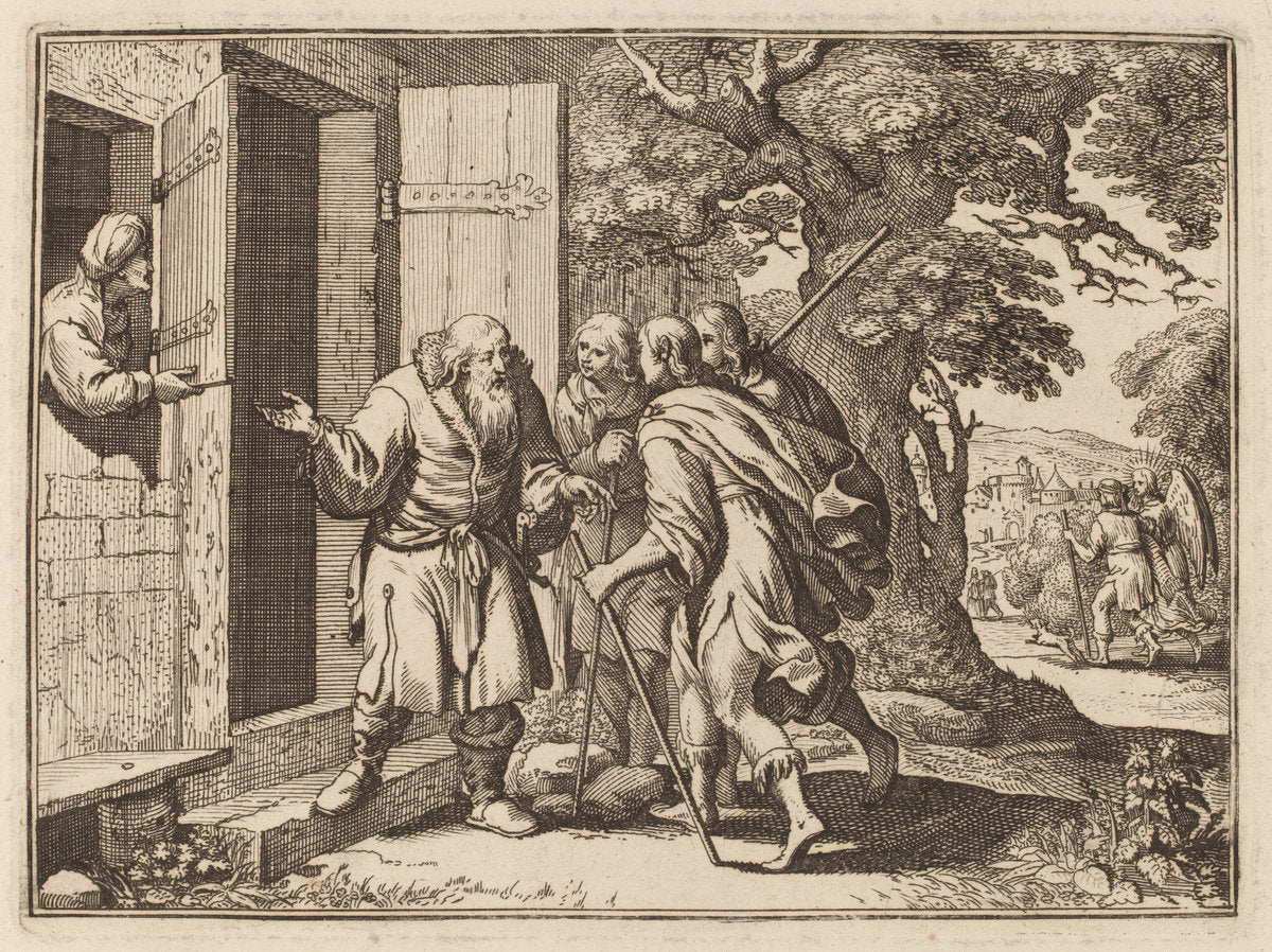 Lodging of the Travelers by Conrad Meyer (Swiss, 1618 - 1689), 16X12"(A3)Poster Print