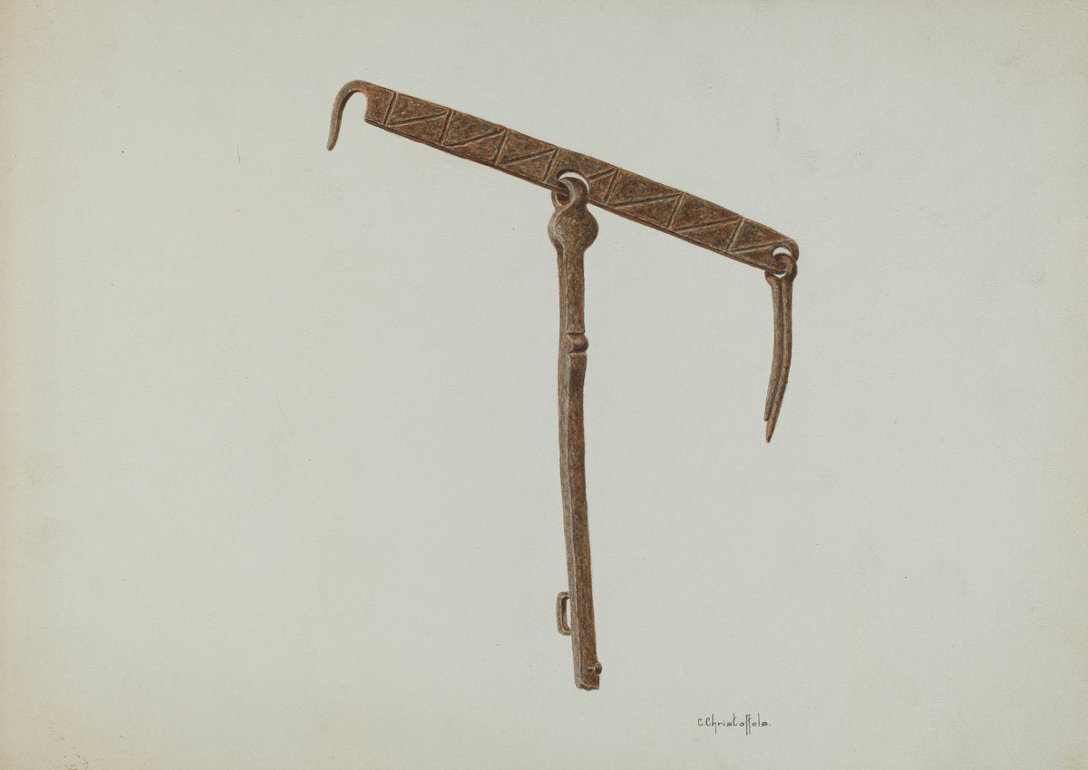 Latch from Mission by Cornelius Christoffels (American, active c. 1935), 16X12"(A3)Poster Print