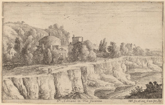 Church of San Adrian on the Via Flaminia by Herman van Swanevelt (Dutch, c. 1600 - 1655), 16X12"(A3)Poster Print