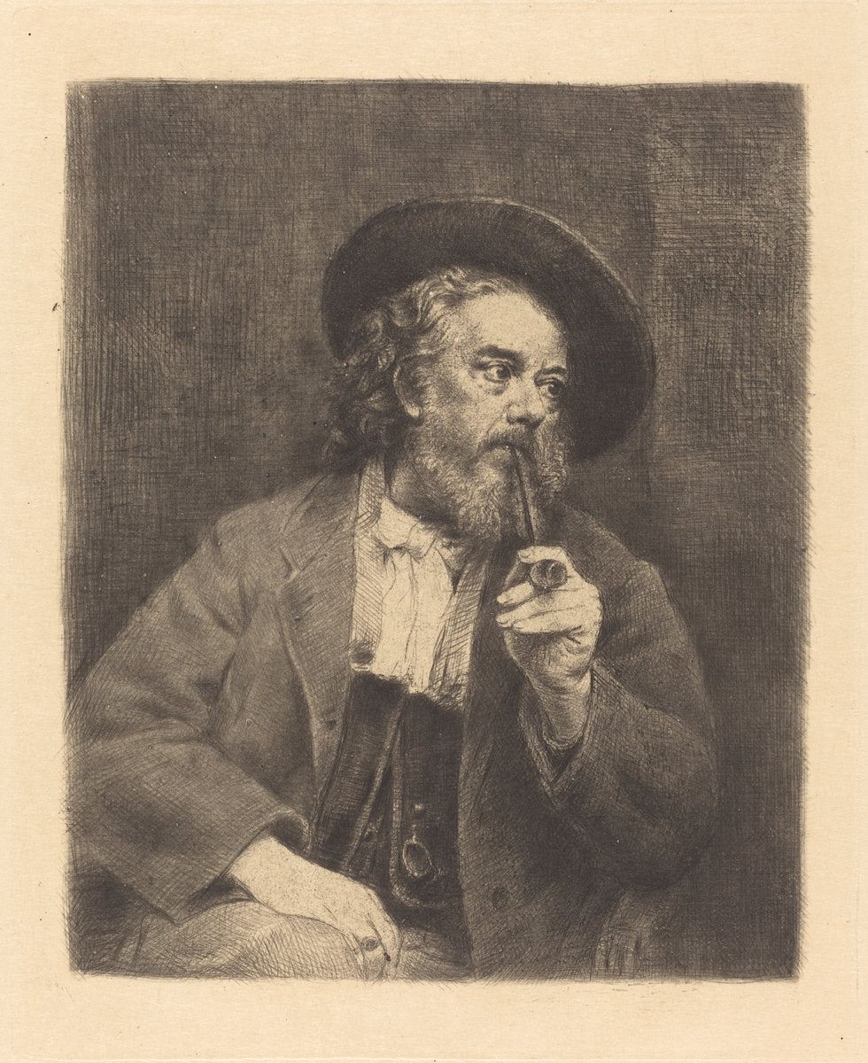 Self-Portrait by Marcellin-Gilbert Desboutin (French, 1823 - 1902), 16X12"(A3)Poster Print