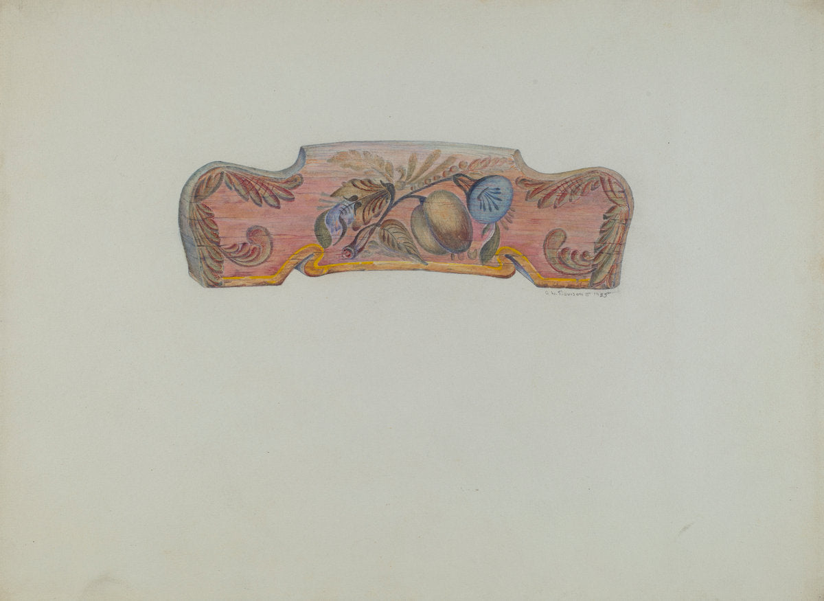 Chair Back Decoration by Austin L. Davison (American, active c. 1935), 16X12"(A3)Poster Print