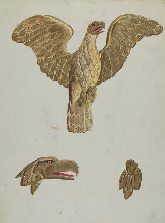 Gilt Eagle by James Vail (American, active c. 1935), 16X12"(A3)Poster Print