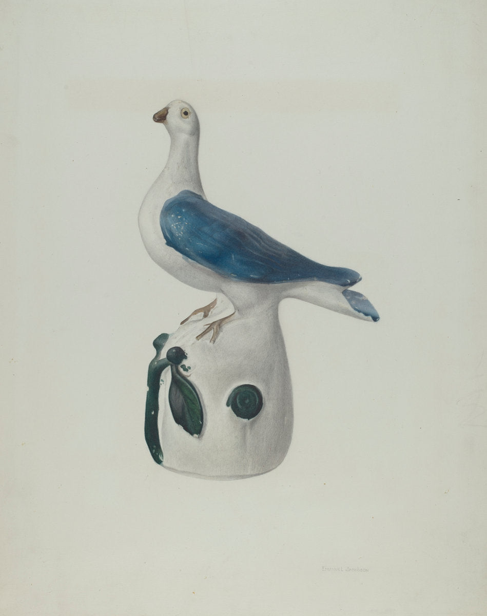 Bank Pidgeon by Emanuel Jacobson (American, active c. 1935), 16X12"(A3)Poster Print
