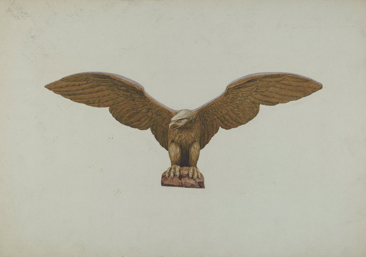 Eagle by Marian Page (American, active c. 1935), 16X12"(A3)Poster Print