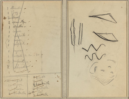 Neige (Snow); Itinerary [recto] by Paul Gauguin (French, 1848 - 1903), 16X12"(A3)Poster Print